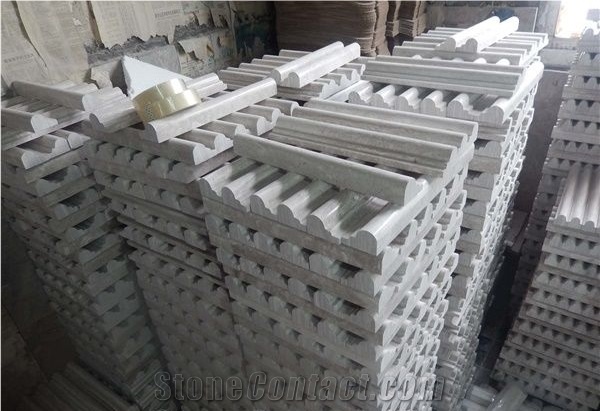 High Quality Oriental White Marble Bullnose Pencil Moldings